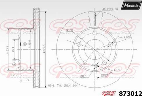 Maxtech 873012.0000 - Bremžu diski ps1.lv