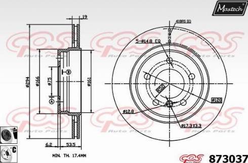 Maxtech 873037.6060 - Bremžu diski ps1.lv