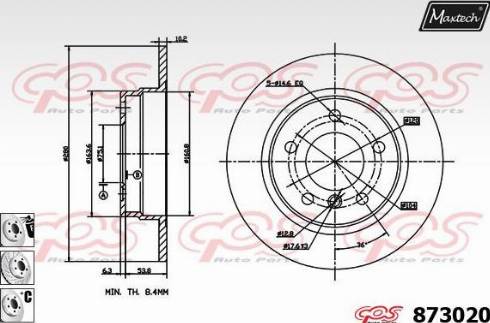 Maxtech 873020.6980 - Bremžu diski ps1.lv