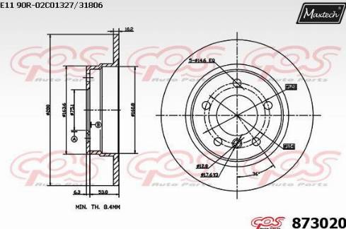 Maxtech 873020.0000 - Bremžu diski ps1.lv