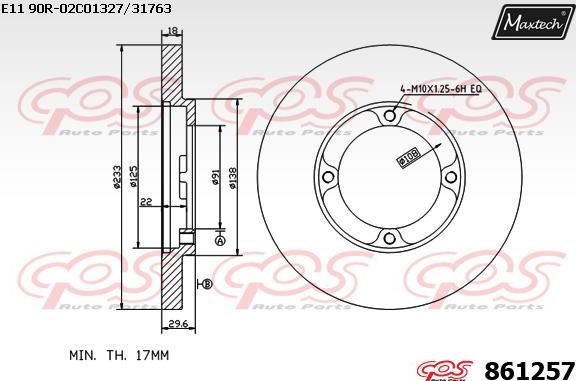 Maxtech 873074 - Bremžu diski ps1.lv