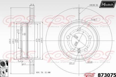 Maxtech 873075.6060 - Bremžu diski ps1.lv