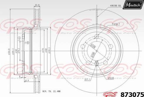 Maxtech 873075.0000 - Bremžu diski ps1.lv