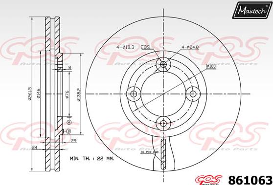 Maxtech 873078 - Bremžu diski ps1.lv