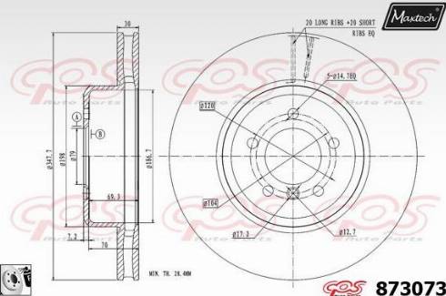 Maxtech 873073.0080 - Bremžu diski ps1.lv