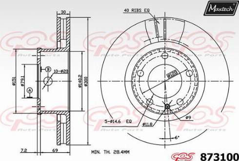 Maxtech 873100.0000 - Bremžu diski ps1.lv