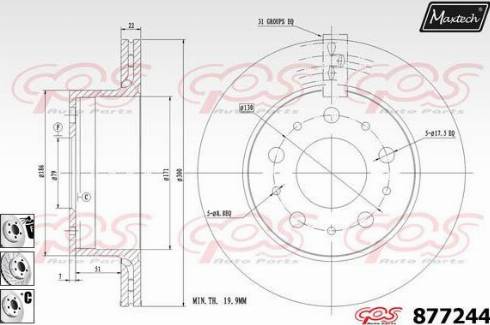 Maxtech 877244.6880 - Bremžu diski ps1.lv