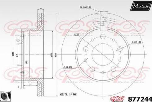 Maxtech 877244.0060 - Bremžu diski ps1.lv