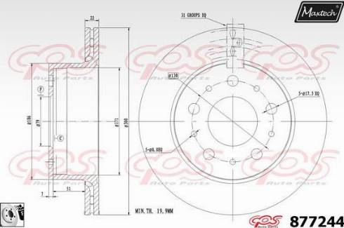 Maxtech 877244.0080 - Bremžu diski ps1.lv