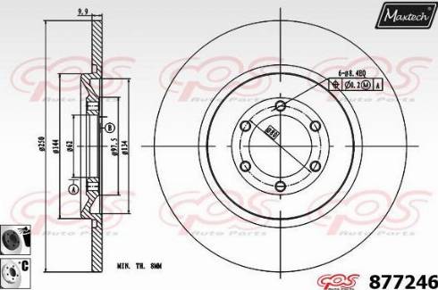 Maxtech 877246.6060 - Bremžu diski ps1.lv