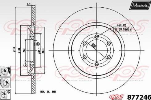 Maxtech 877246.6880 - Bremžu diski ps1.lv