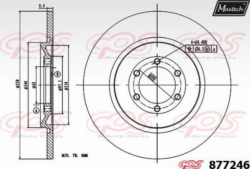 Maxtech 877246.0000 - Bremžu diski ps1.lv