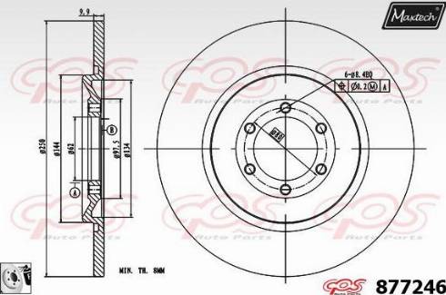 Maxtech 877246.0080 - Bremžu diski ps1.lv