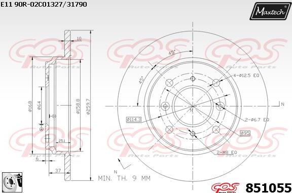 Maxtech 877246 - Bremžu diski ps1.lv