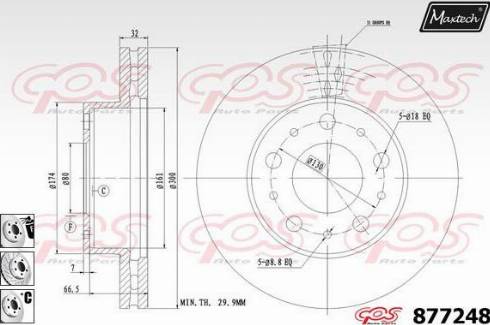 Maxtech 877248.6980 - Bremžu diski ps1.lv