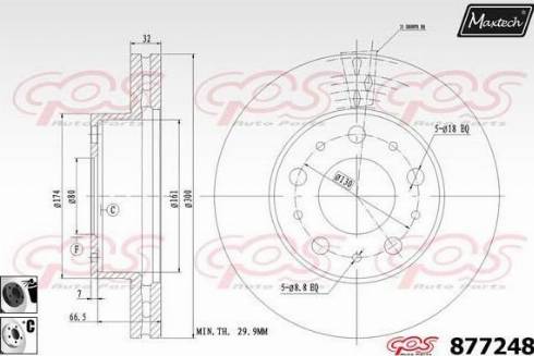 Maxtech 877248.6060 - Bremžu diski ps1.lv