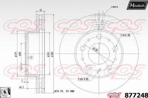 Maxtech 877248.0080 - Bremžu diski ps1.lv