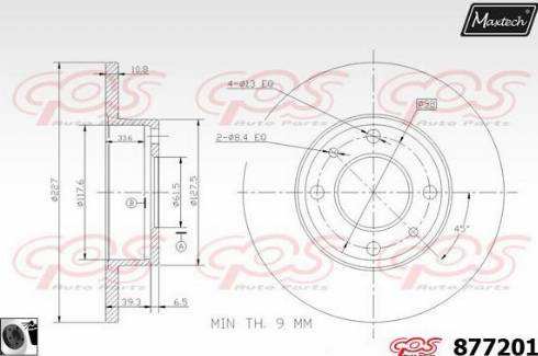 Maxtech 877201.0060 - Bremžu diski ps1.lv