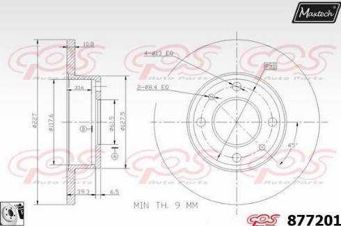 Maxtech 877201.0080 - Bremžu diski ps1.lv