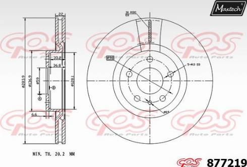 Maxtech 877219.0000 - Bremžu diski ps1.lv