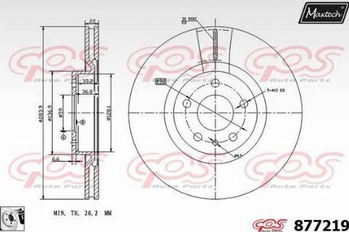 Maxtech 877219.0080 - Bremžu diski ps1.lv