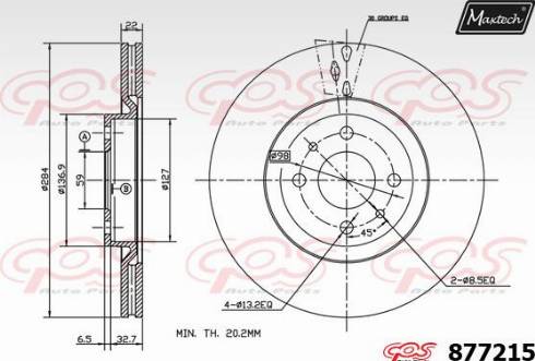 Maxtech 877215.0000 - Bremžu diski ps1.lv