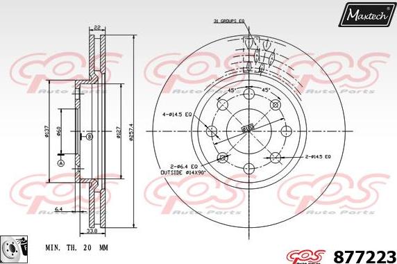 Maxtech 877216 - Bremžu diski ps1.lv