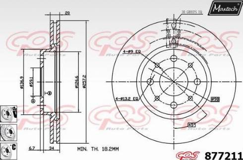 Maxtech 877211.6980 - Bremžu diski ps1.lv