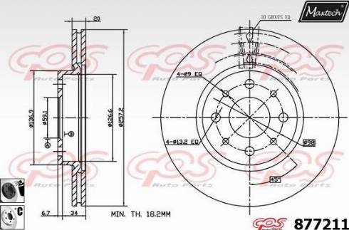 Maxtech 877211.6060 - Bremžu diski ps1.lv