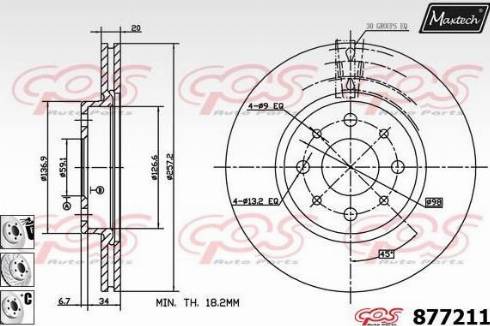 Maxtech 877211.6880 - Bremžu diski ps1.lv