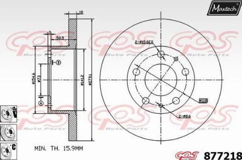 Maxtech 877218.6880 - Bremžu diski ps1.lv