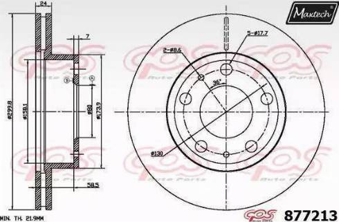 Maxtech 877213.6060 - Bremžu diski ps1.lv