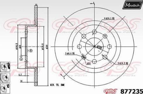 Maxtech 877235.6880 - Bremžu diski ps1.lv