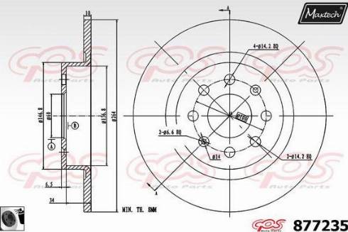 Maxtech 877235.0060 - Bremžu diski ps1.lv