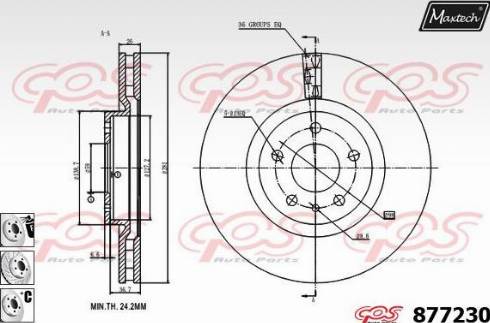 Maxtech 877230.6980 - Bremžu diski ps1.lv