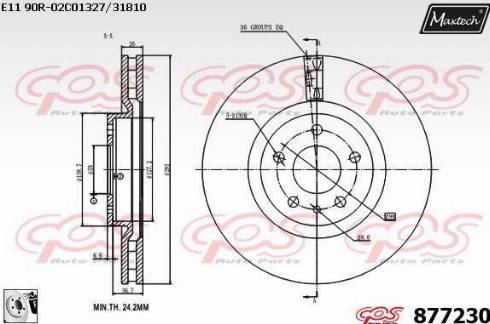 Maxtech 877230.0080 - Bremžu diski ps1.lv