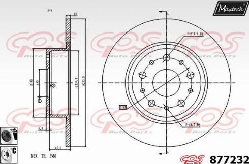 Maxtech 877232.6060 - Bremžu diski ps1.lv