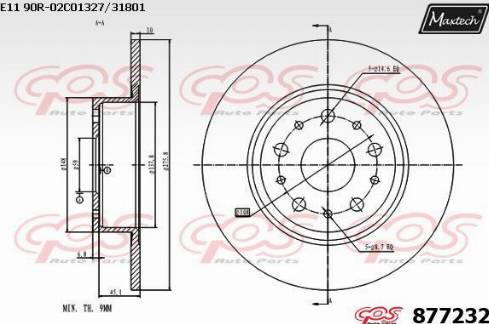 Maxtech 877232.0000 - Bremžu diski ps1.lv