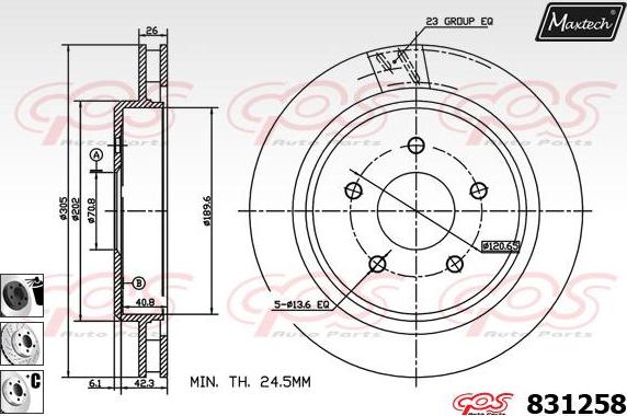 Maxtech 877220 - Bremžu diski ps1.lv