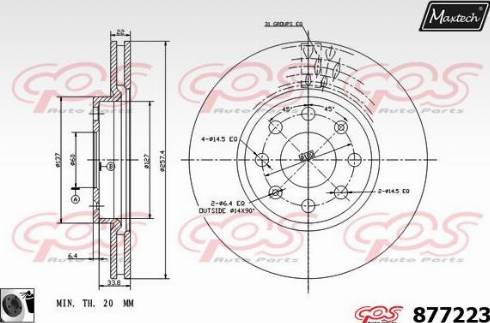 Maxtech 877223.0060 - Bremžu diski ps1.lv