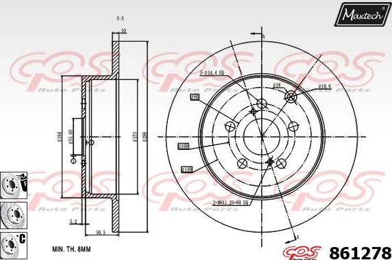 Maxtech 821342 - Bremžu diski ps1.lv