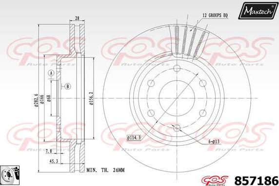 Maxtech 70160032 - Virzītājčaulu komplekts, Bremžu suports ps1.lv