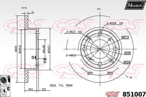 Maxtech 70160037 - Virzītājčaulu komplekts, Bremžu suports ps1.lv