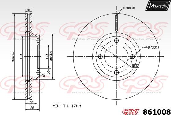 Maxtech 70160072 - Virzītājčaulu komplekts, Bremžu suports ps1.lv