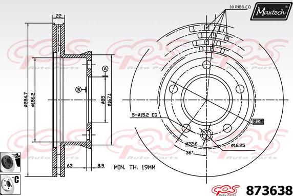 Maxtech 70160101 - Virzītājčaulu komplekts, Bremžu suports ps1.lv