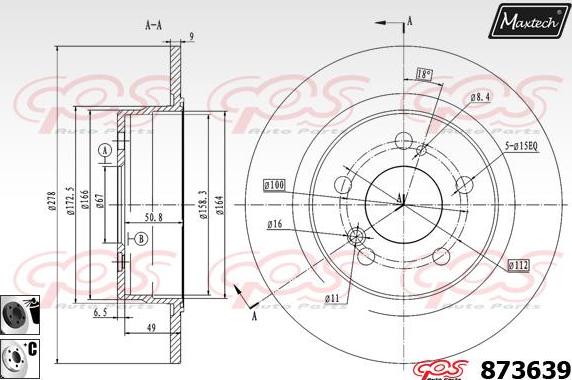 Maxtech 70160119 - Virzītājčaulu komplekts, Bremžu suports ps1.lv