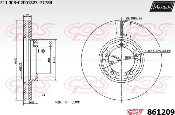 Maxtech 70160113 - Virzītājčaulu komplekts, Bremžu suports ps1.lv