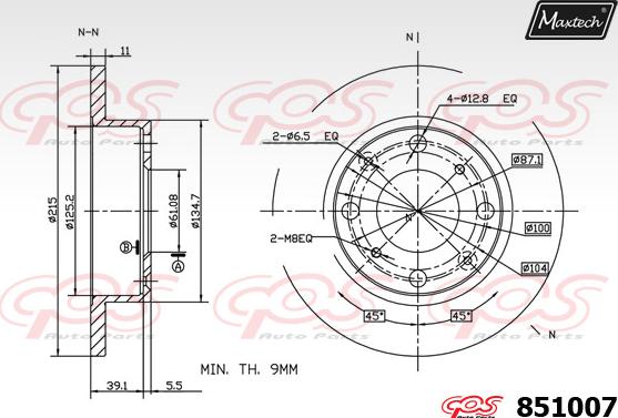 Maxtech 70160124 - Virzītājčaulu komplekts, Bremžu suports ps1.lv