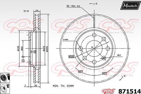 Maxtech 70160126 - Virzītājčaulu komplekts, Bremžu suports ps1.lv