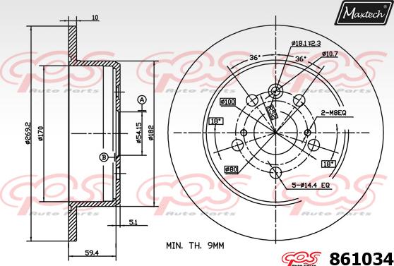 Maxtech 70180422 - Blīve, Bremžu suporta virzulītis ps1.lv